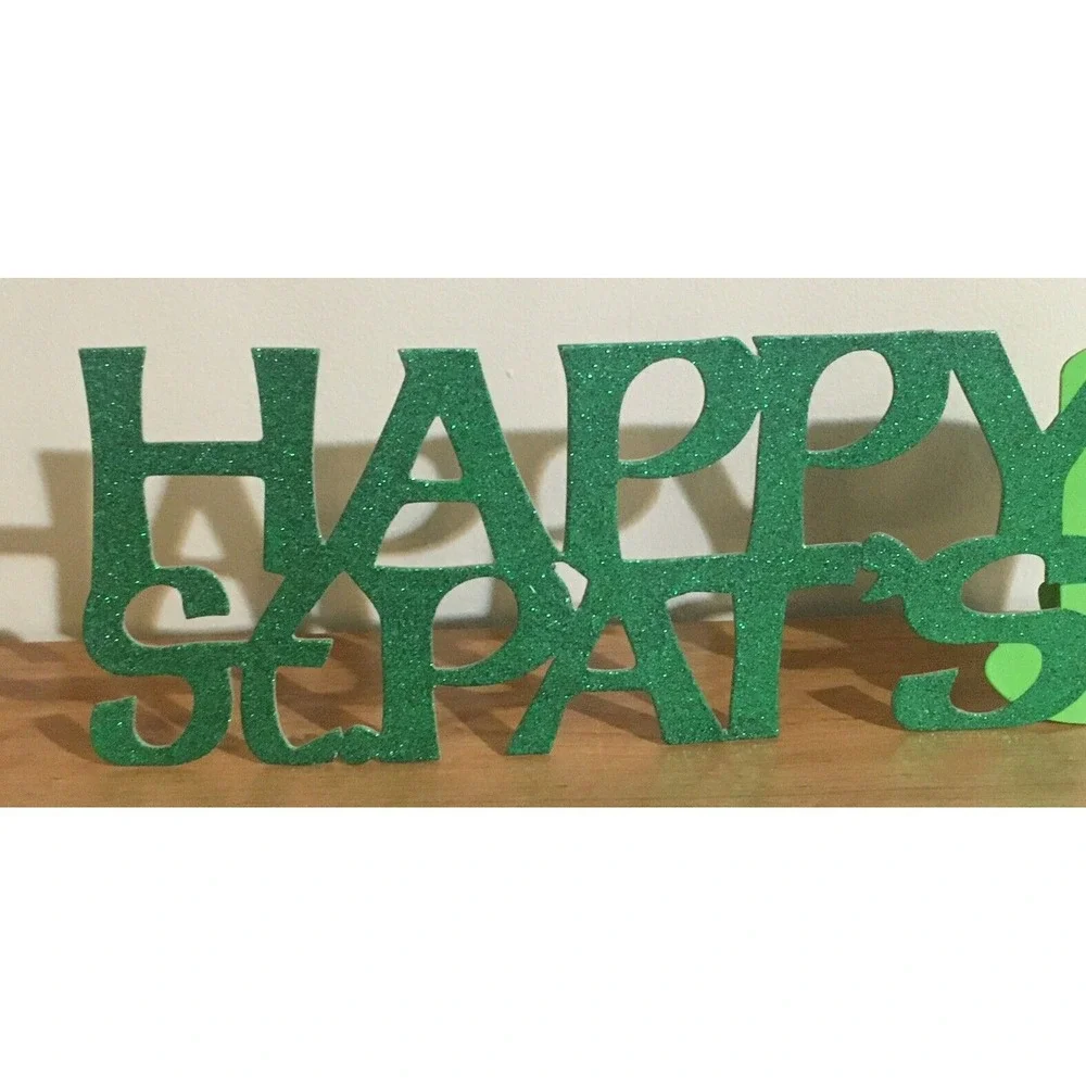 Lot of 12 Happy St Pat's CENTERPIECES - 3D Free Standing Table Decorations New